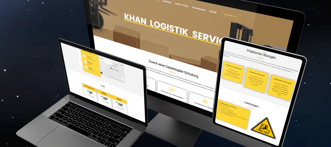 Khan Logisitk - OnePage Webdesign by chrikmedia.de